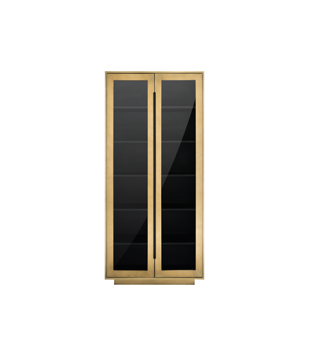 Brass Glam Glass Cabinet