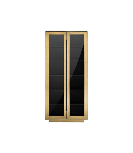 Brass Glam Glass Cabinet