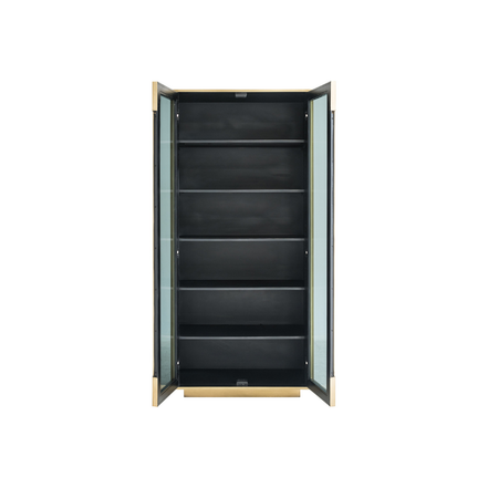 Brass Glam Glass Cabinet