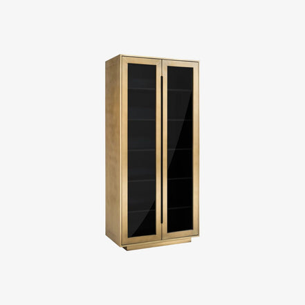 Brass Glam Glass Cabinet