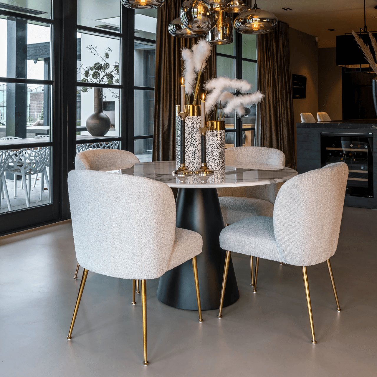 Carara Noir Dining Table