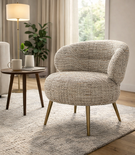 Beige Aura Lounge Chair