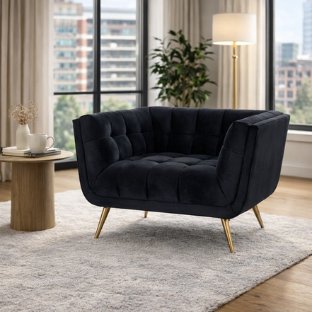 Noir Elegance Lounge Chair