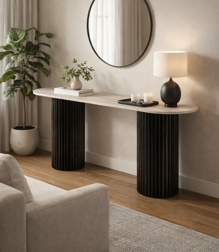 Valencia Travertine Console