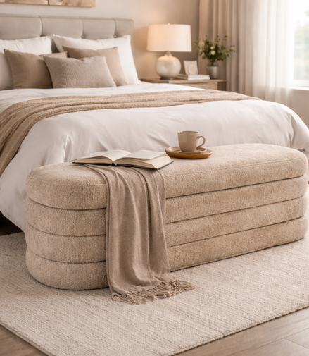 Shepherd Beige Ottoman