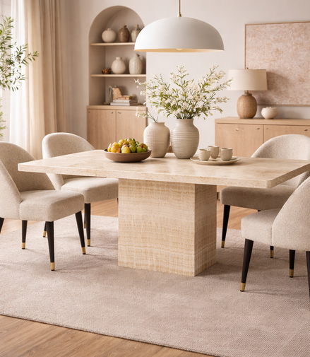 Ivory Onyx Regal Dining Table