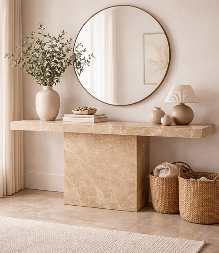 Cozo Brown Console Table