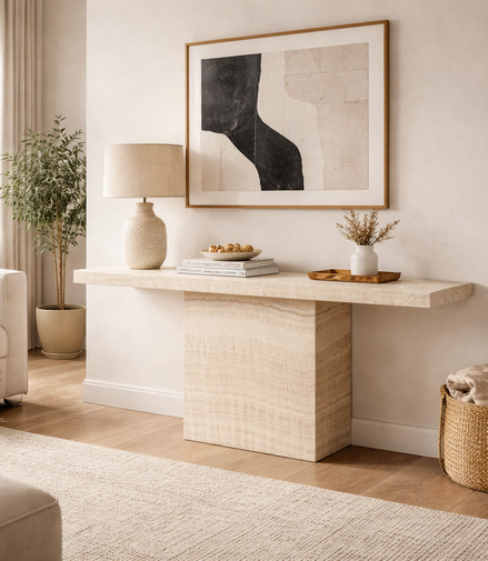 Ivory Onyx Aurelia Console Table