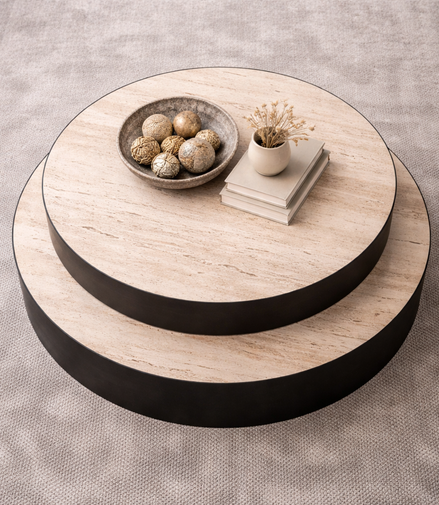 Opus Travertine Coffee Table