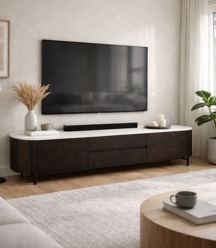 Traviere Walnut TV Cabinet