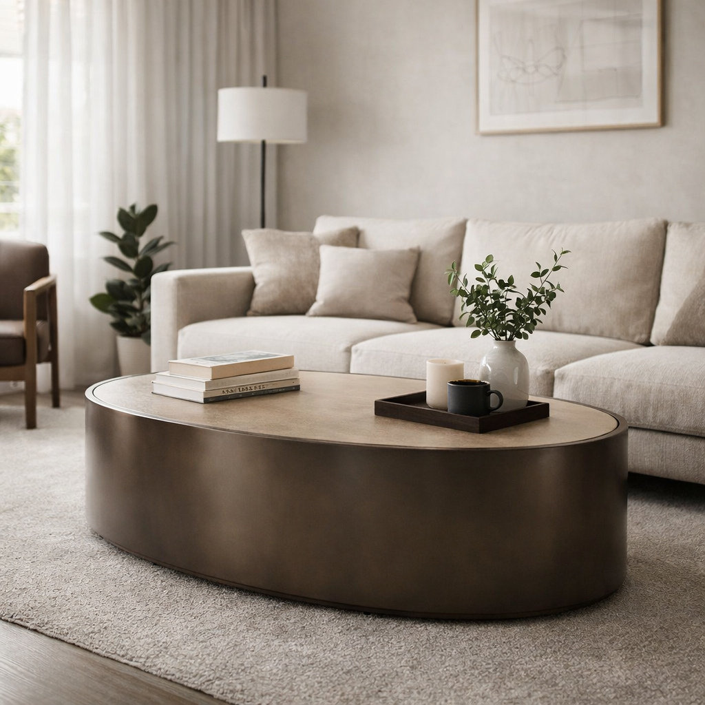 Luxe Travertine Coffee Table