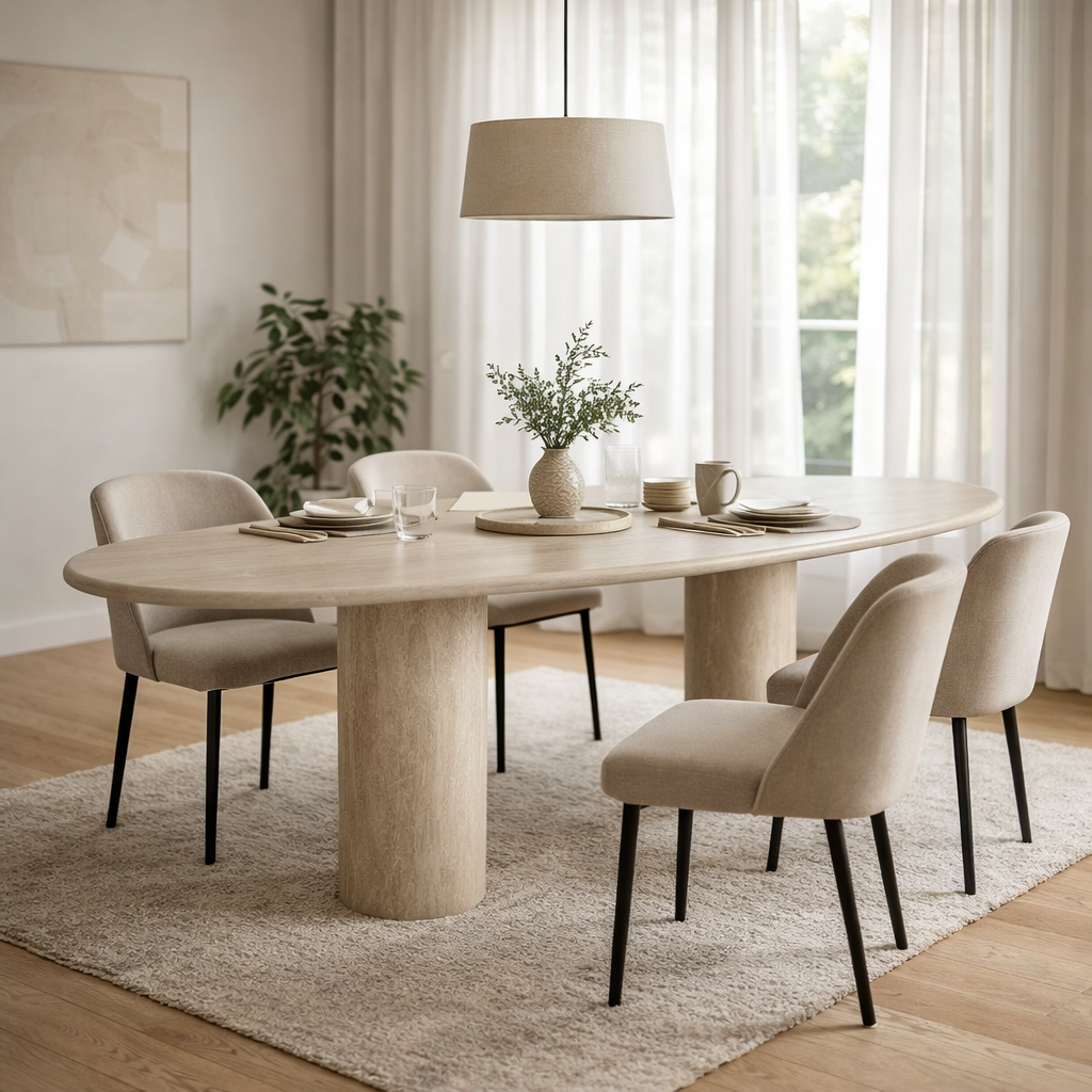 Travertine Grande Dining Table