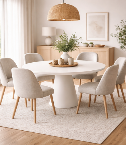 Crystal White Dining Table