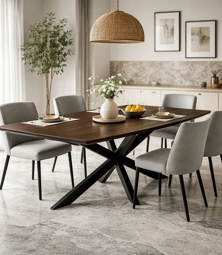 Walnut Elegance Dining Table