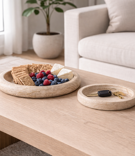 Travertine Grande Bowl