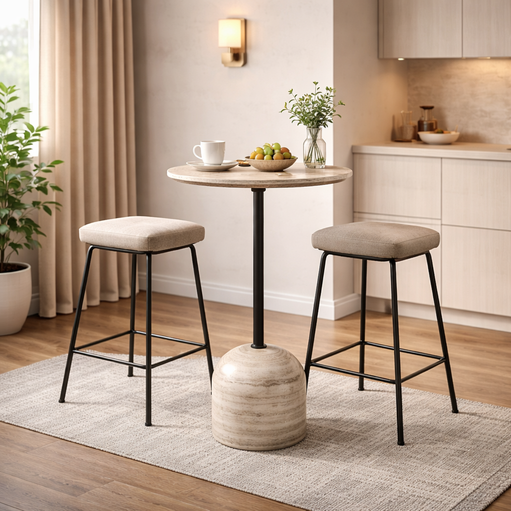 Travertine Opus Bar Table