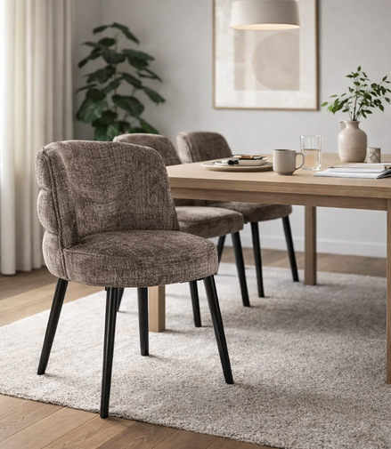 Chenille Elegant Dining Chair