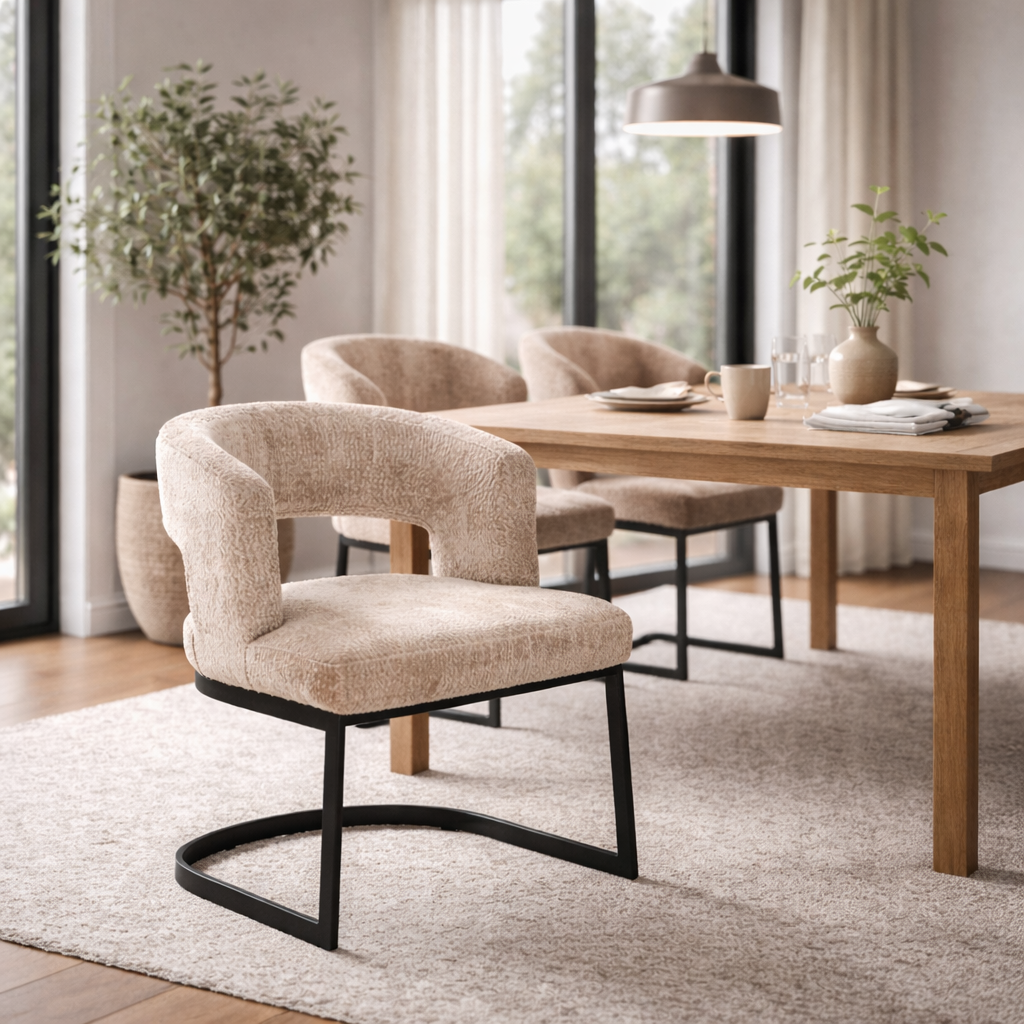 Classic Beige Dining Chair