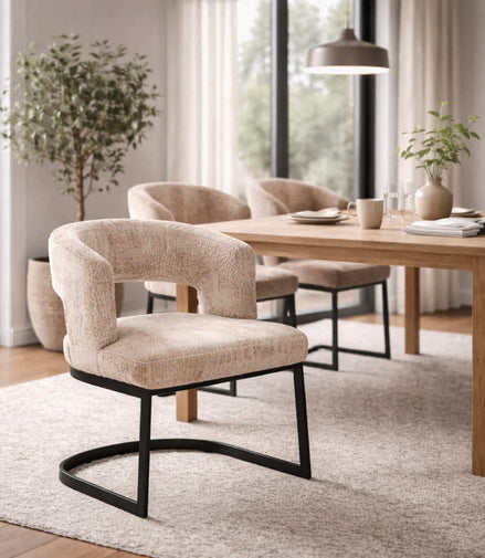 Classic Beige Dining Chair