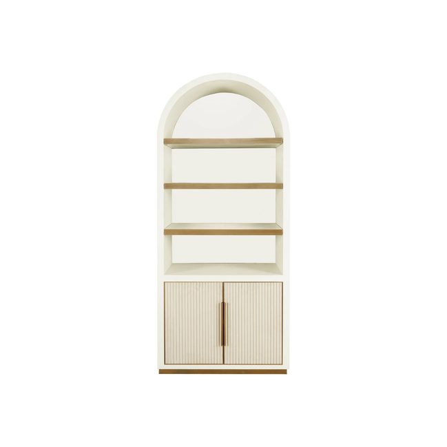 Classic White Glass Cabinet