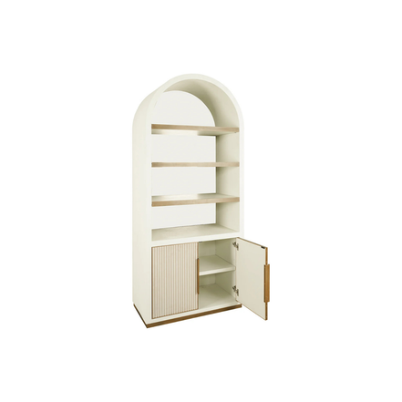 Classic White Glass Cabinet
