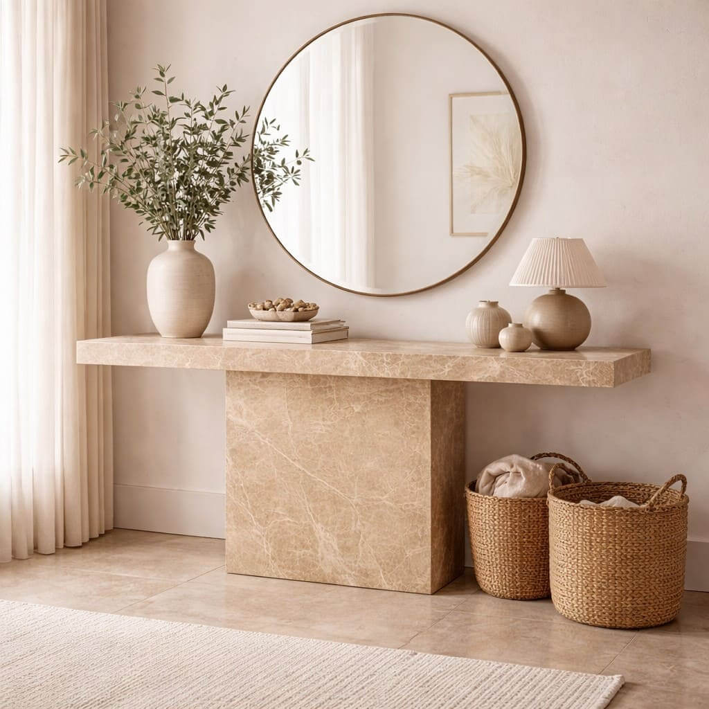 Cozo Brown Console Table