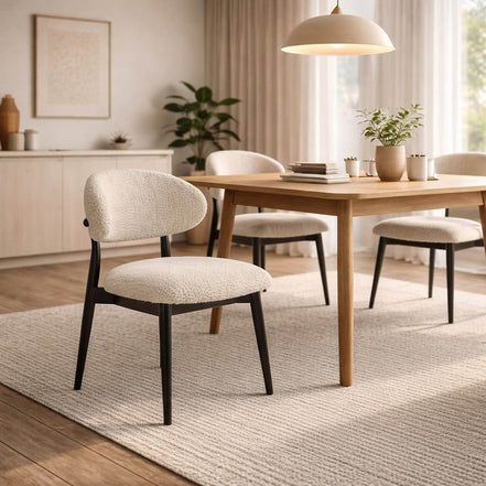 Cream Luxe Dining Chair