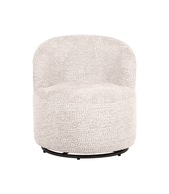 Cream Velvet Lounge Chair