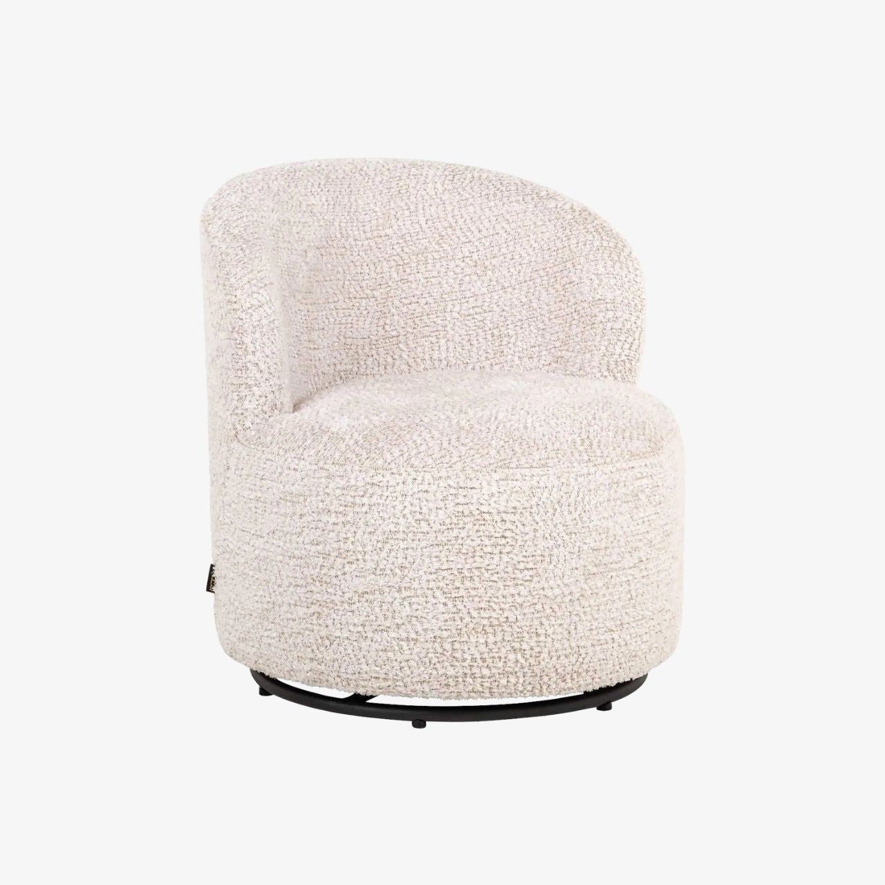 Cream Velvet Lounge Chair