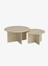Crossform Travertine Duo Coffee Tables