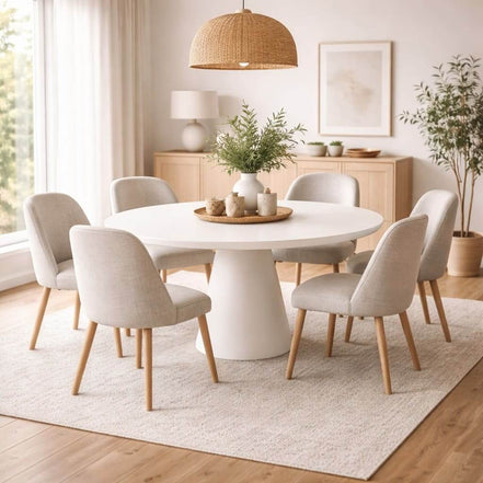 Crystal White Dining Table
