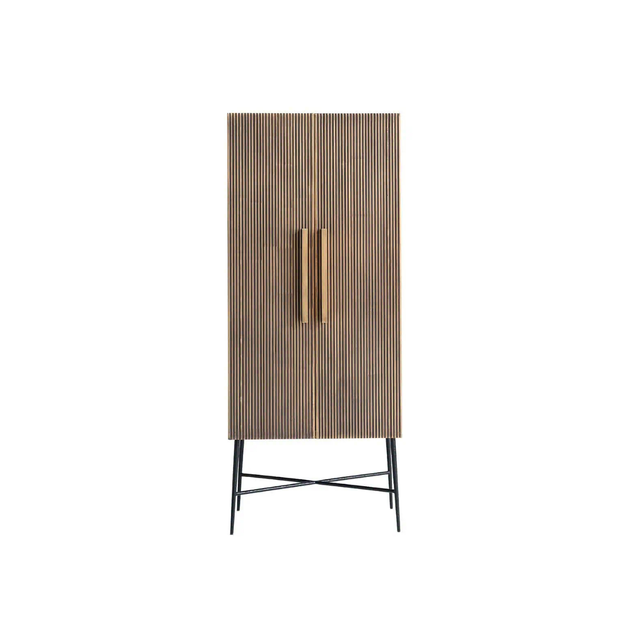 Dual Tone Elegance Glass Cabinet