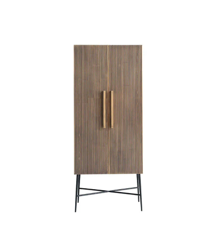 Dual Tone Elegance Glass Cabinet