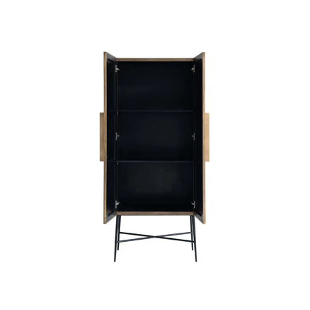 Dual Tone Elegance Glass Cabinet