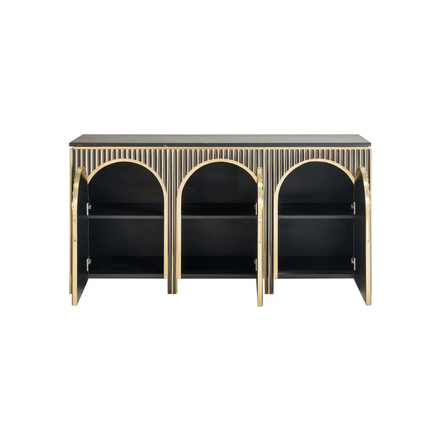Ebony Brass Sideboard