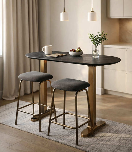 Ebony Crest Bar Table