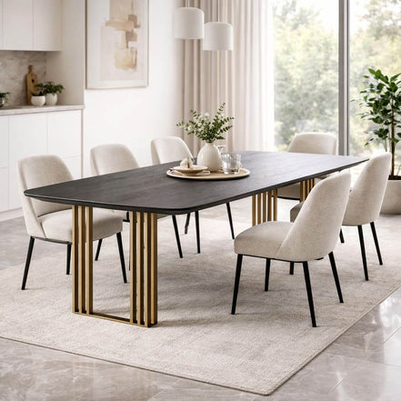 Ebony Crest Dining Table