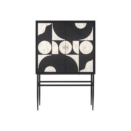 Ebony Luxe Glass Cabinet