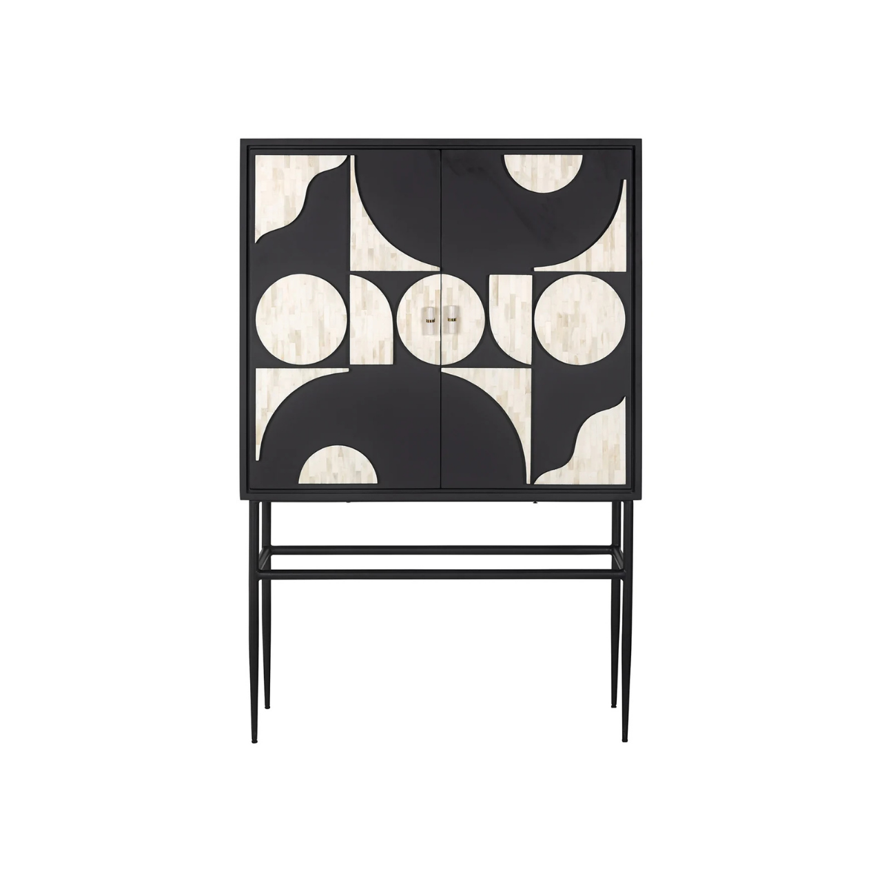 Ebony Luxe Glass Cabinet