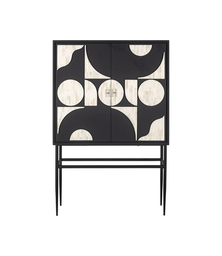 Ebony Luxe Glass Cabinet