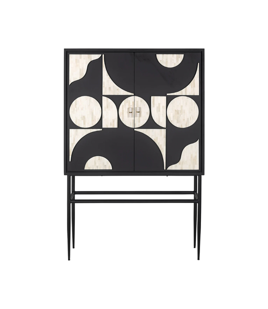 Ebony Luxe Glass Cabinet