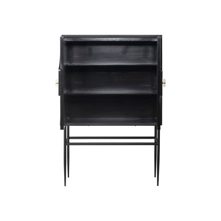 Ebony Luxe Glass Cabinet