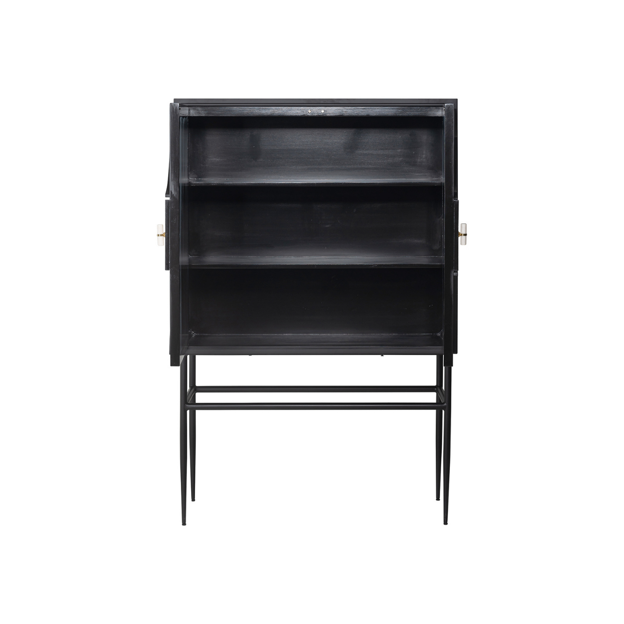 Ebony Luxe Glass Cabinet