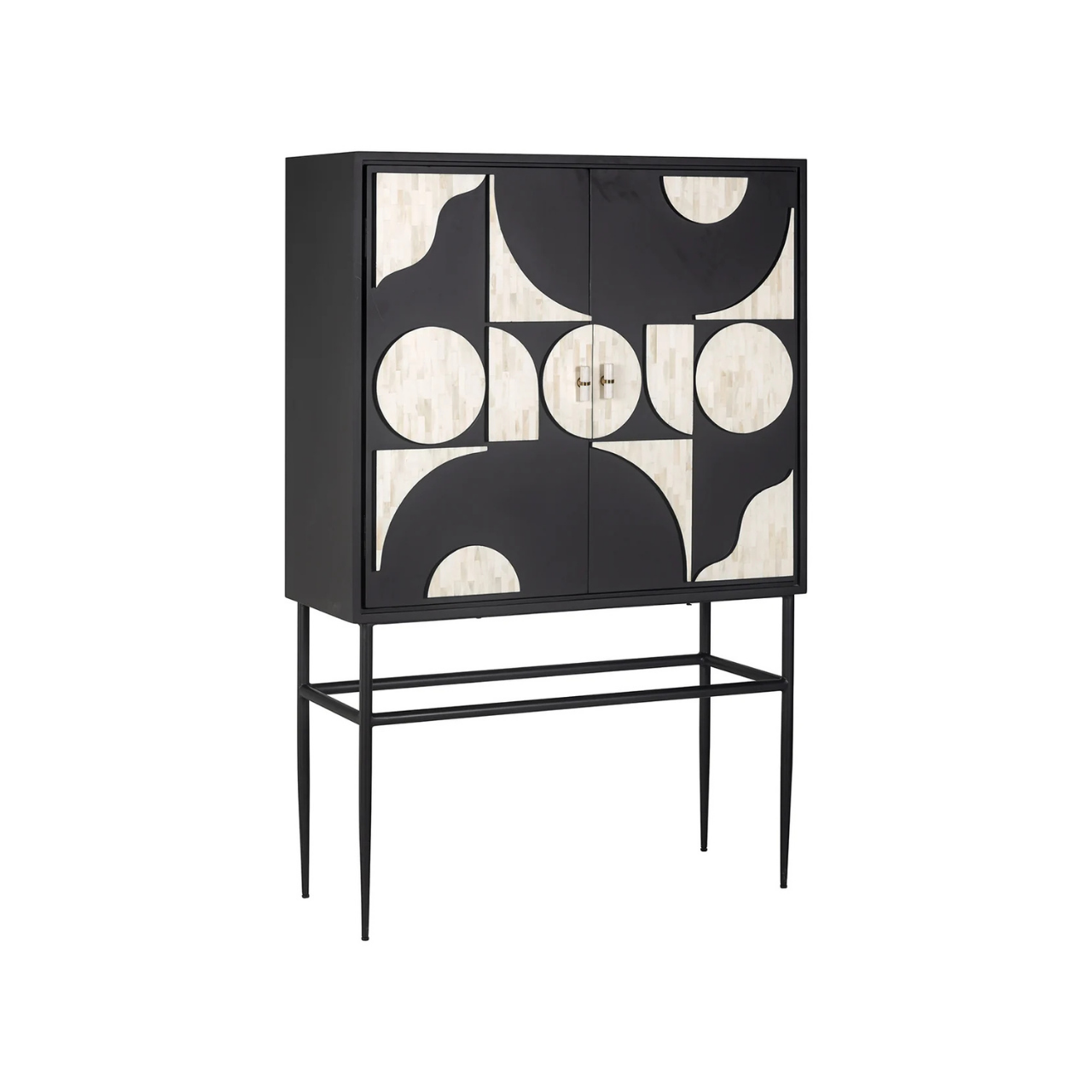 Ebony Luxe Glass Cabinet