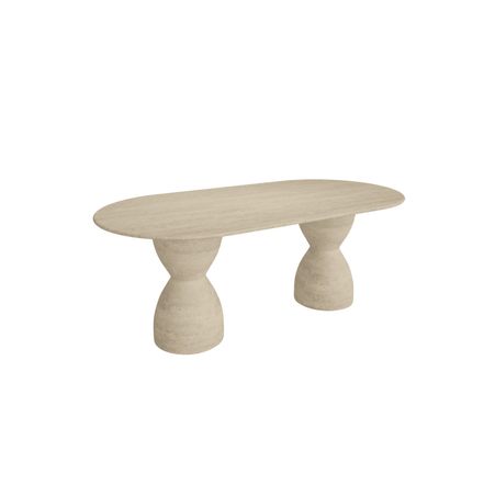 Elysian Oval Travertine Dining Table