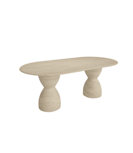 Elysian Oval Travertine Dining Table