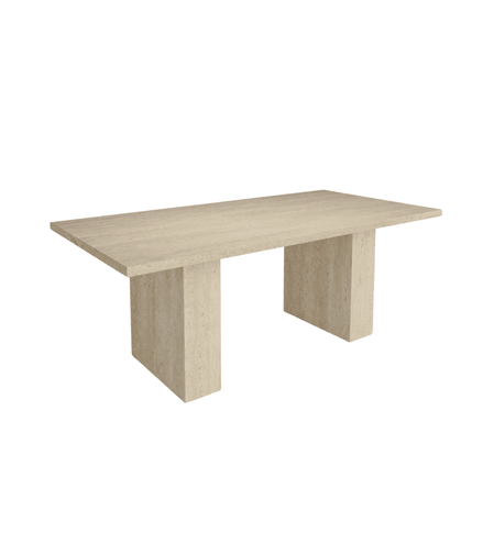 Frame Edge Travertine Dining Table