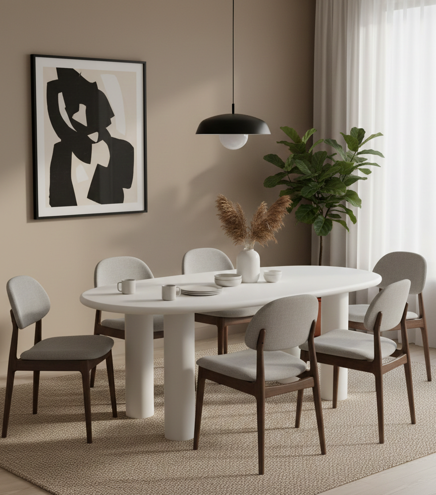 Snowfall MDF Dining Table