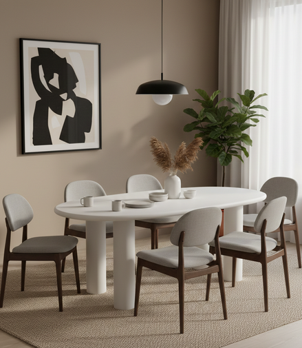 Snowfall MDF Dining Table