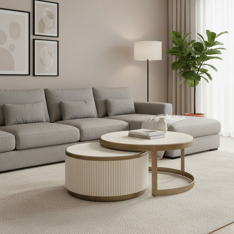 Traviere Beige Classic Coffee Table
